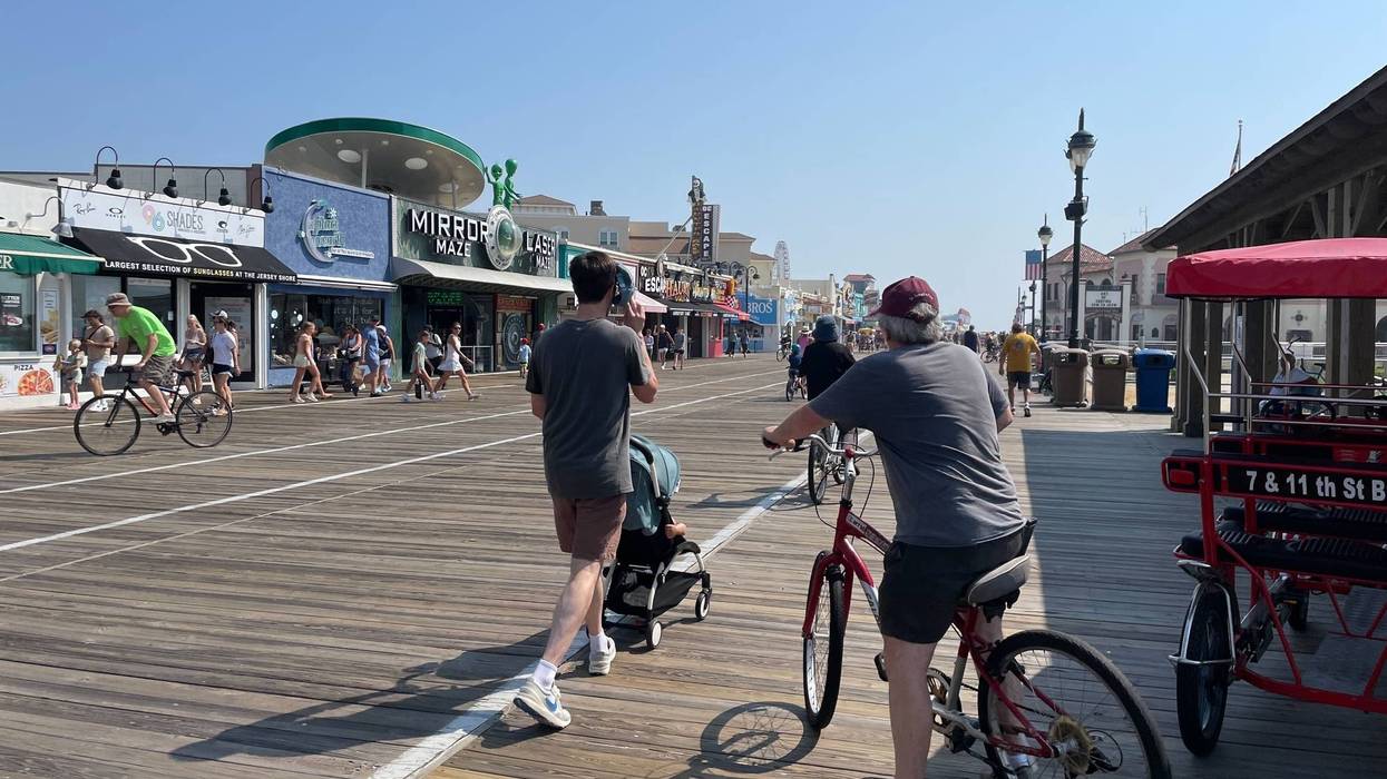 Photograph of the boardwalk in Ocean City, New Jersey