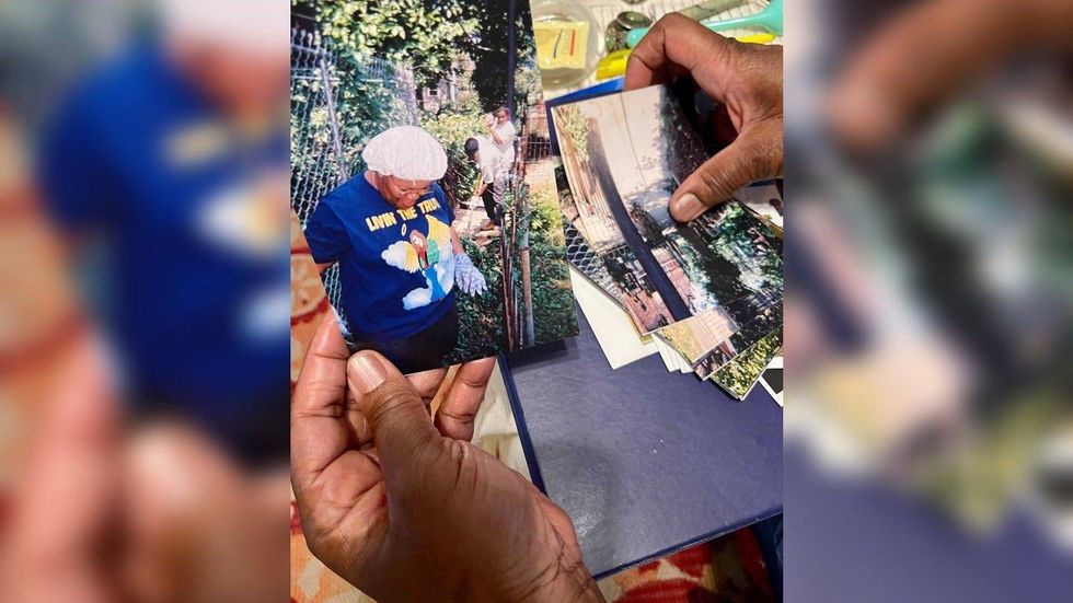 photographs of a neighborhood cleanup event