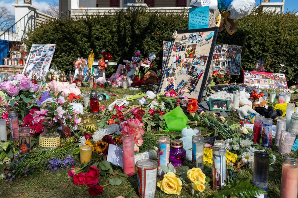 Photos from the memorial at the home of the Nierodas, where Linden was rocked following a four-person murder-suicide.