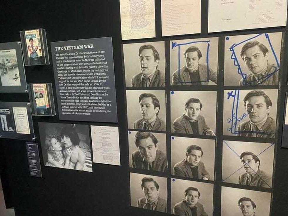 Photos of De Niro from the Vietnam war era at De Niro Con.
