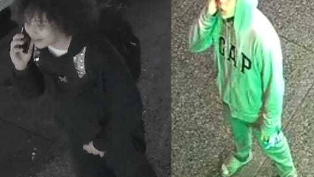 Photos of two suspects wanted in connection to an anti-LGBTQ+ hate crime assault in Astoria last month.