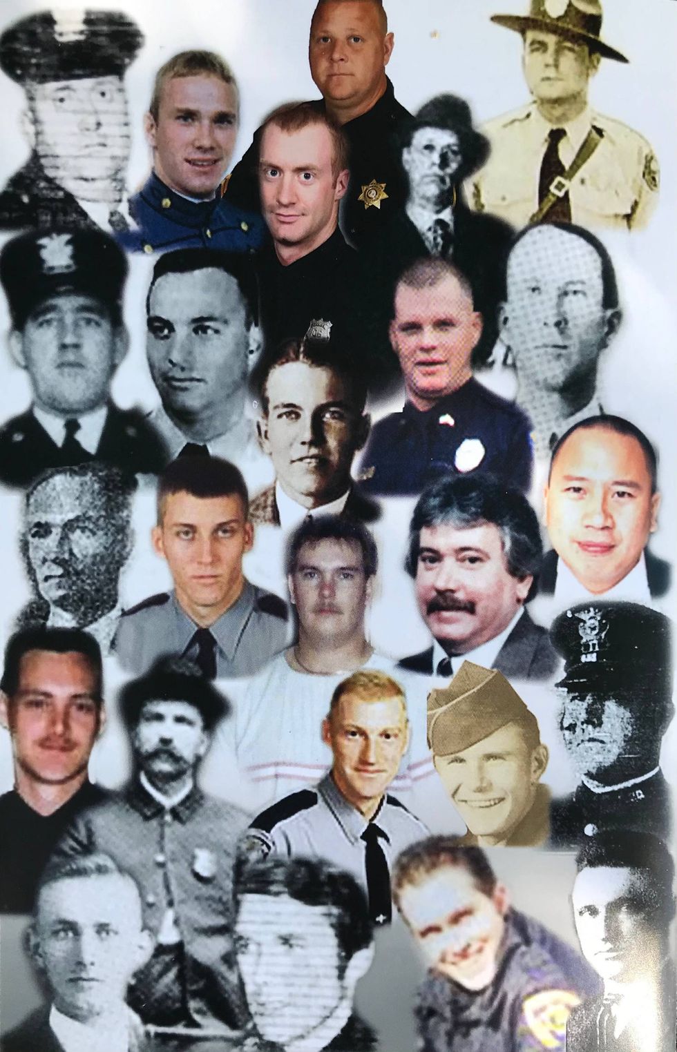 Photos on memorial program