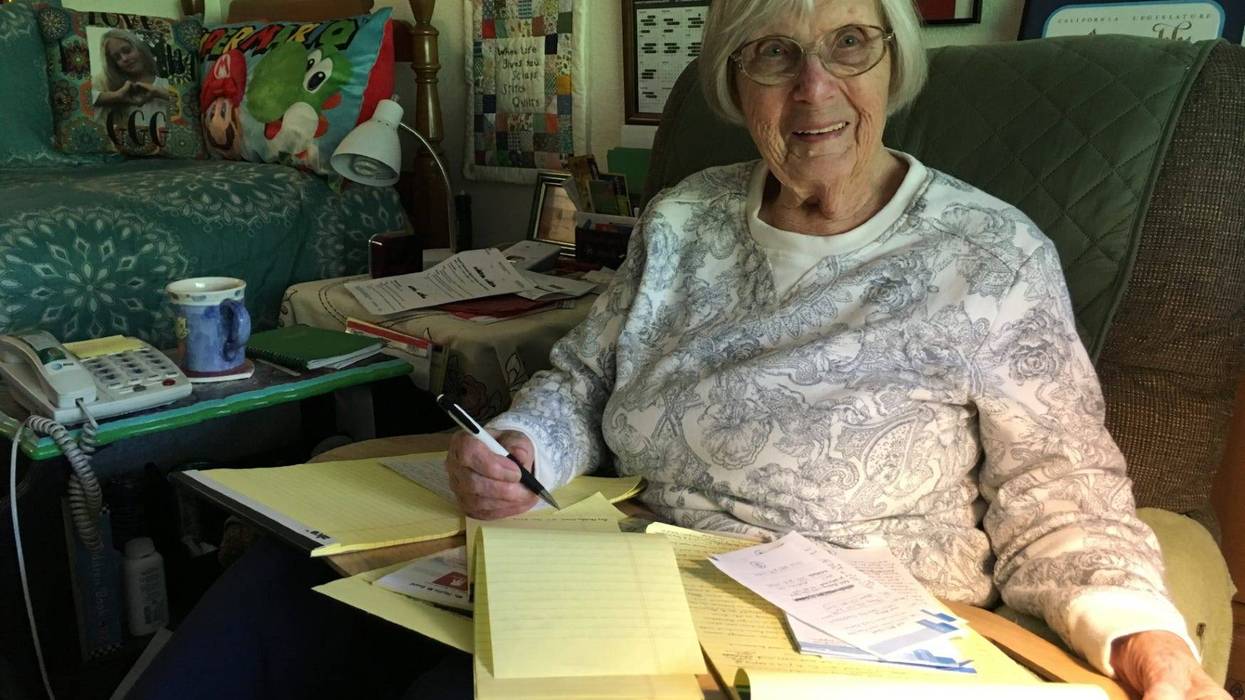 Phyllis McKee Gould of Marin County is on a quest to have Congress declare a national Rosie the Riveer day.