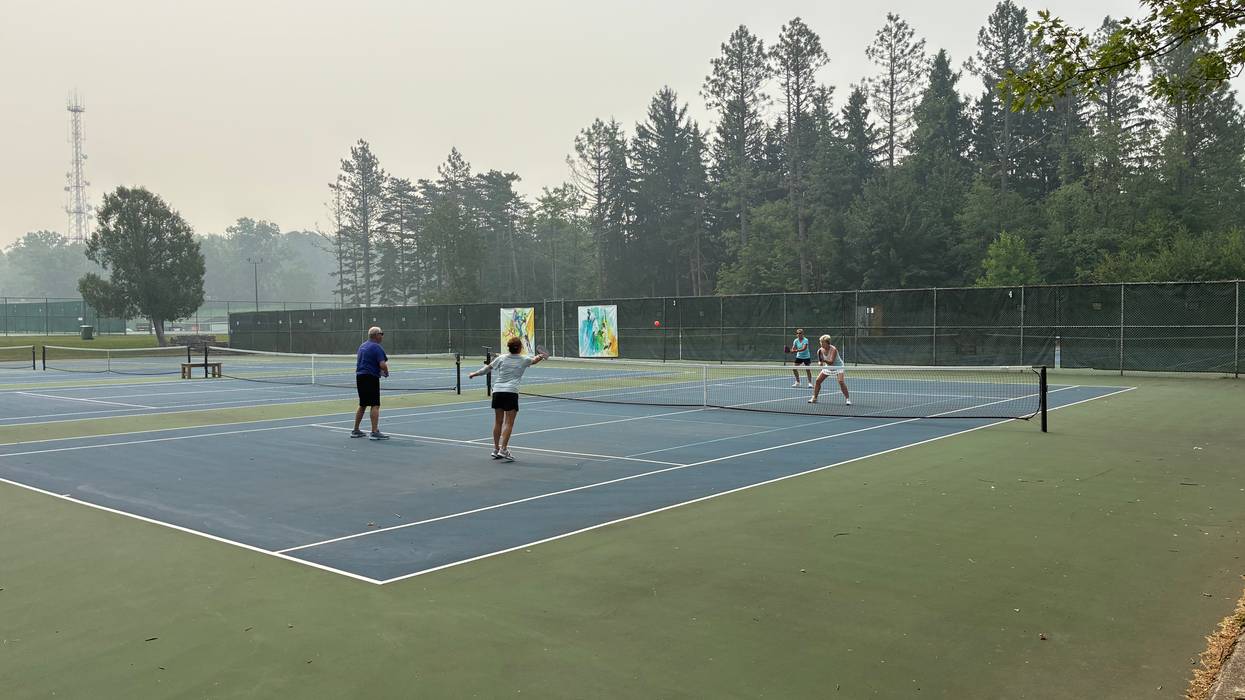 Pickleball in wildfire smoke