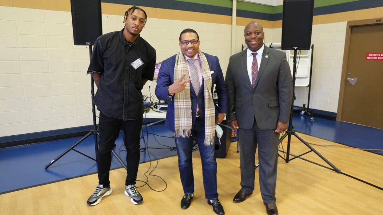 Pictured froPictured from left to right; Lecrae, Dr. Rashad Richey and GA Department of Juvenile Justice Director Tyrone Oliverm left to right; Lecrae, Dr. Rashad Richey and GA Department of Juvenile Justice Director Tyrone Oliver