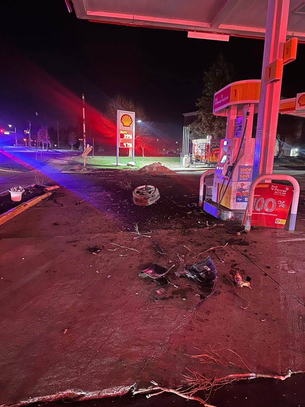 Pictures of scene of crash