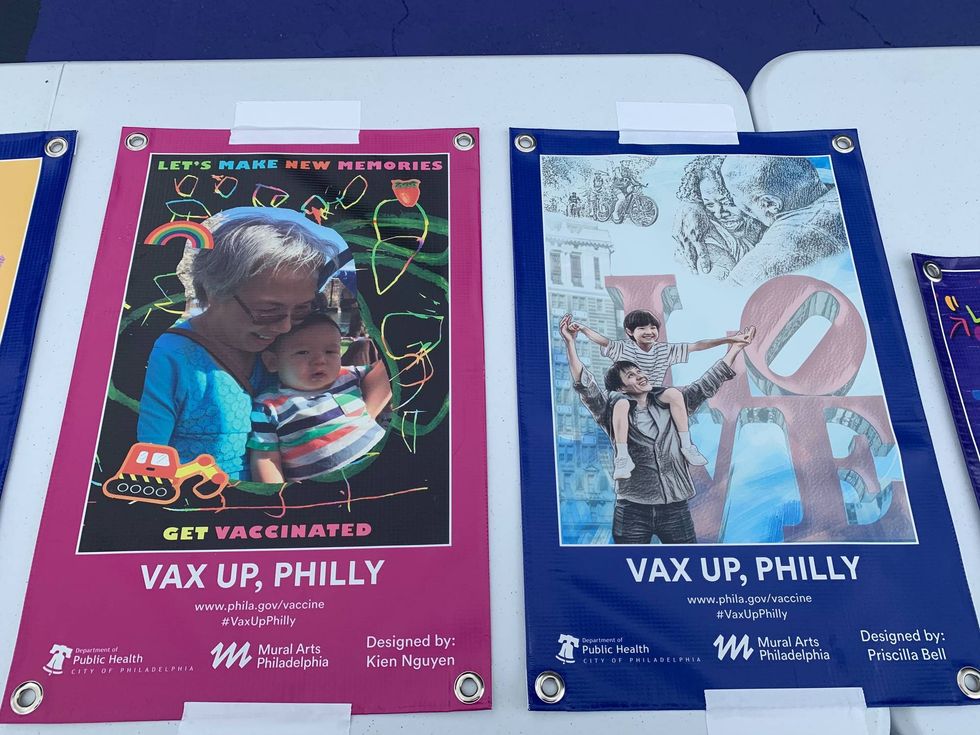 Pictures of the VAX up Philly smaller murals that will be painted across Philadelphia.