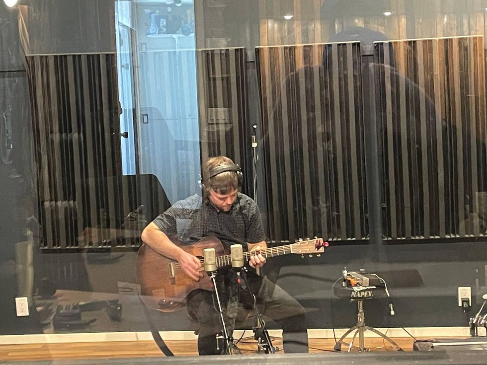 Pike Recording acoustic guitar