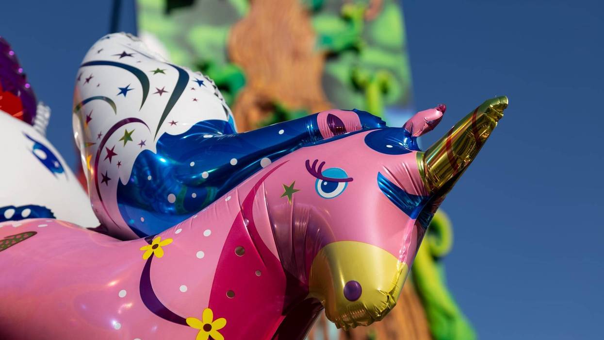 Pink unicorn as a balloon