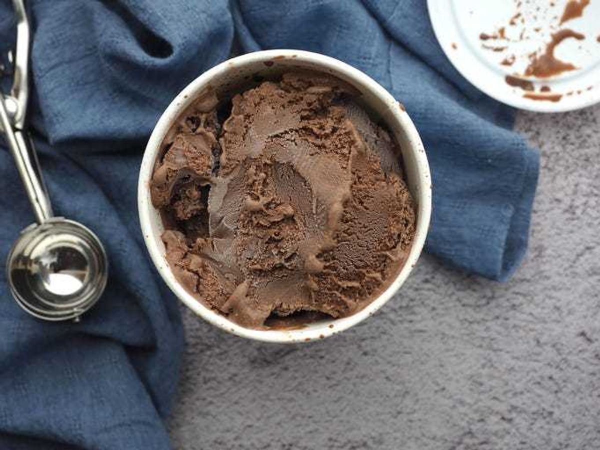 Pint of chocolate ice cream.