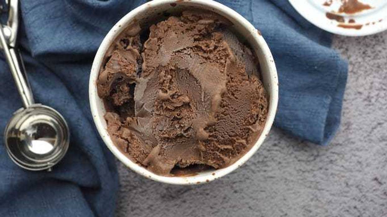 Pint of chocolate ice cream.