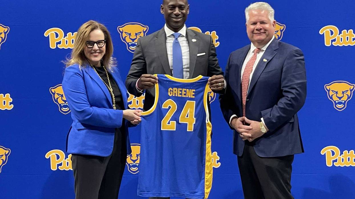 Pitt Chancellor, athletic director Allen Greene, Chair of Board of Trustees