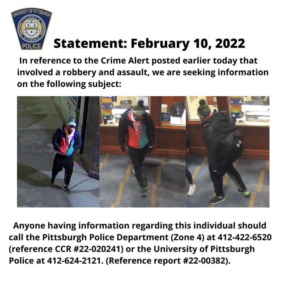 Pitt Police Crime Alert