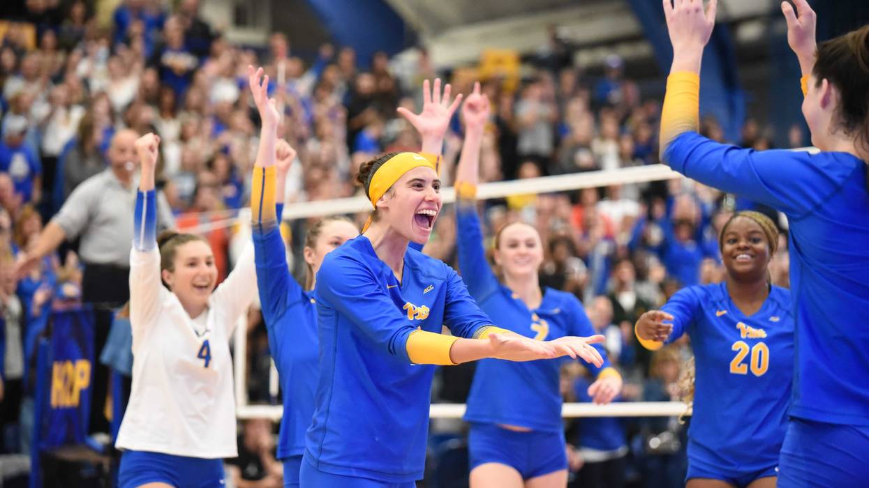 Pitt volleyball celebrates