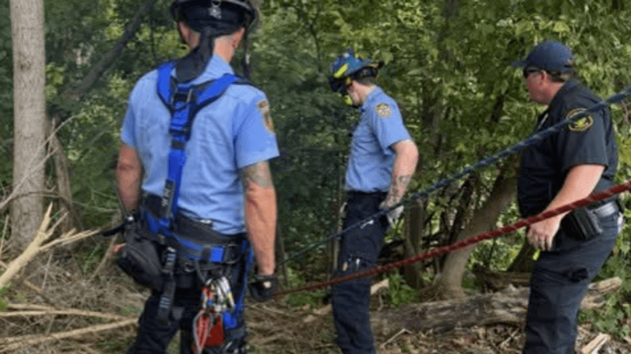Pittsburgh EMS and Pittsburgh Police at hillside rescue