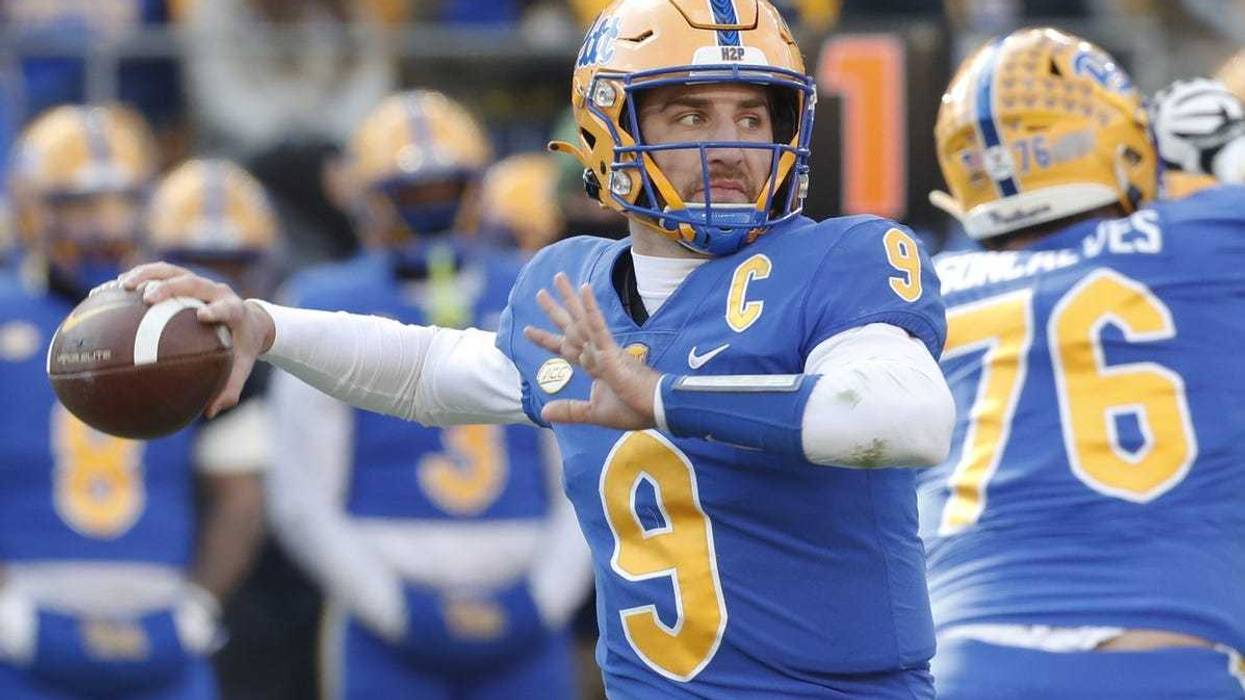 Pittsburgh Panthers quarterback Kedon Slovis (9) passes against the Duke Blue Devils