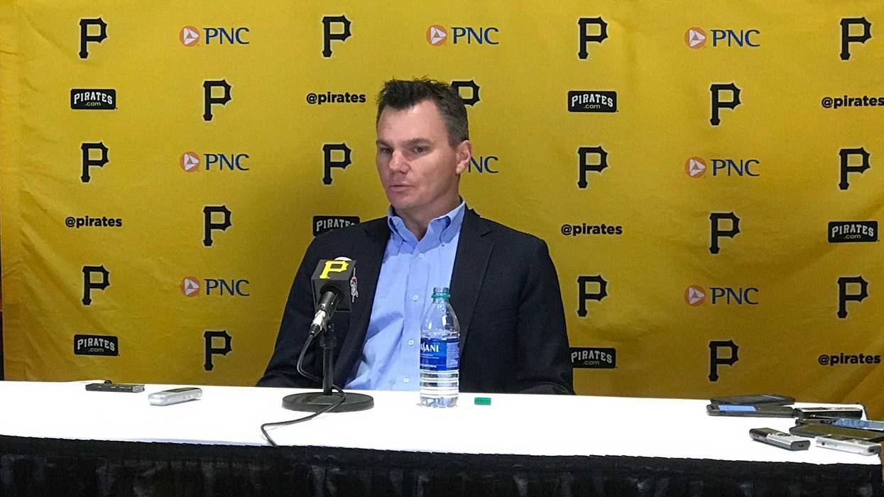 Pittsburgh Pirates GM Ben Cherington at press conference in January 2019