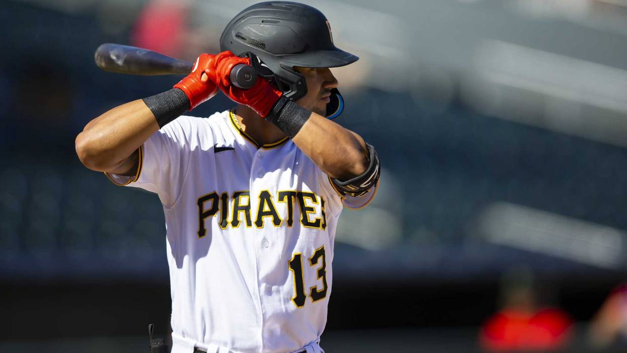 Pittsburgh Pirates infielder Nick Gonzales plays for the Surprise Saguaros during an Arizona Fall League baseball game