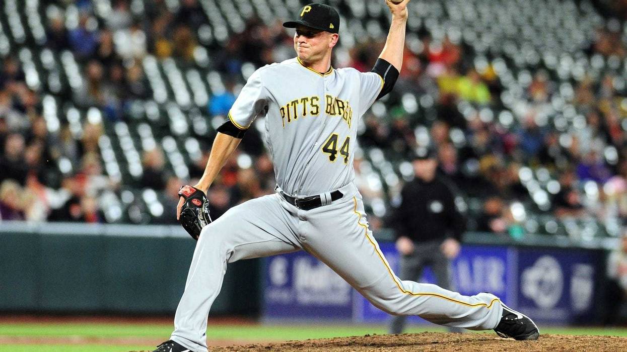 ; Pittsburgh Pirates pitcher Tony Watson (44) throws a pitch in the ninth inning against the Baltimore Orioles at Oriole Park at Camden Yards.