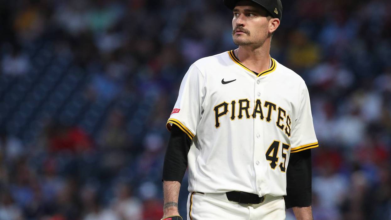 Pittsburgh Pirates starting pitcher Andrew Heaney (45) glances at the scoreboard after pitching the fourth inning against the St. Louis Cardinals at PNC Park.