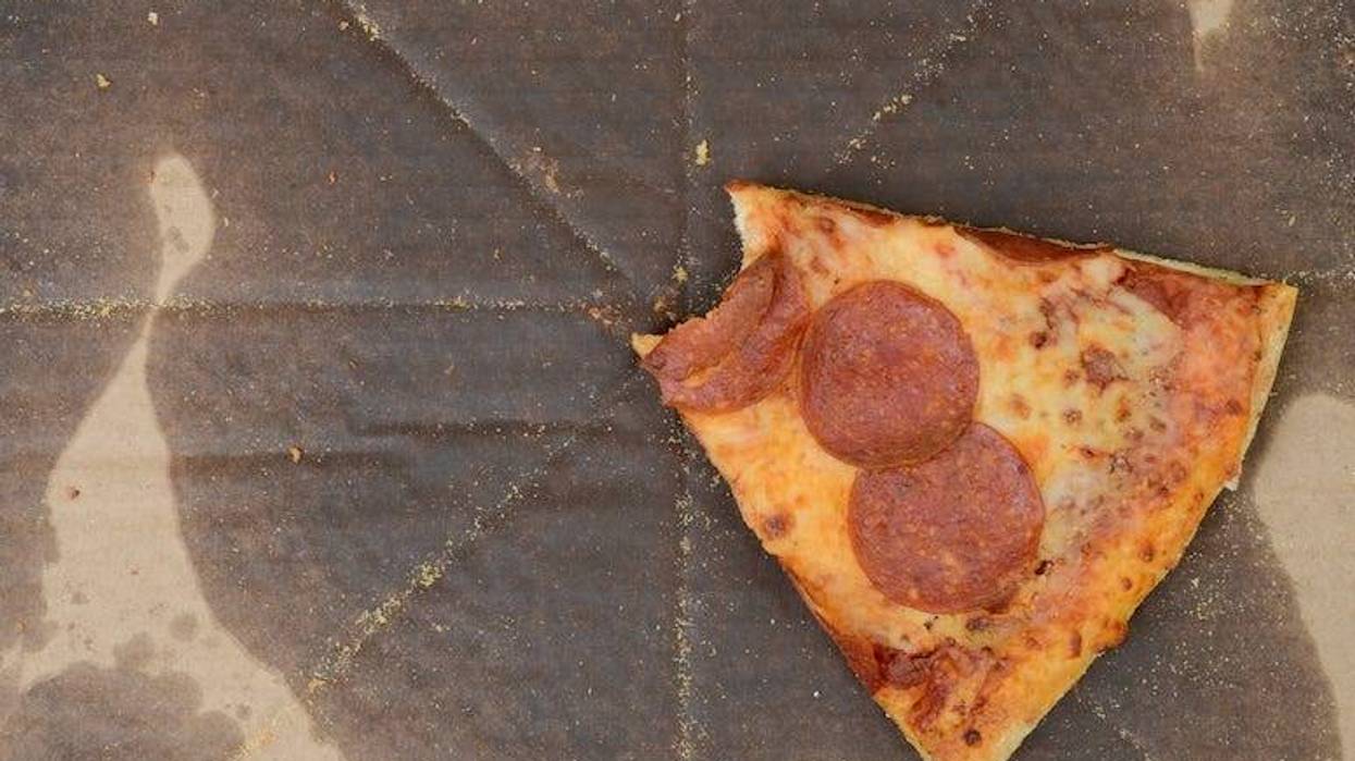 Pizza, Box, Cold Pizza, Bite, Pepperoni