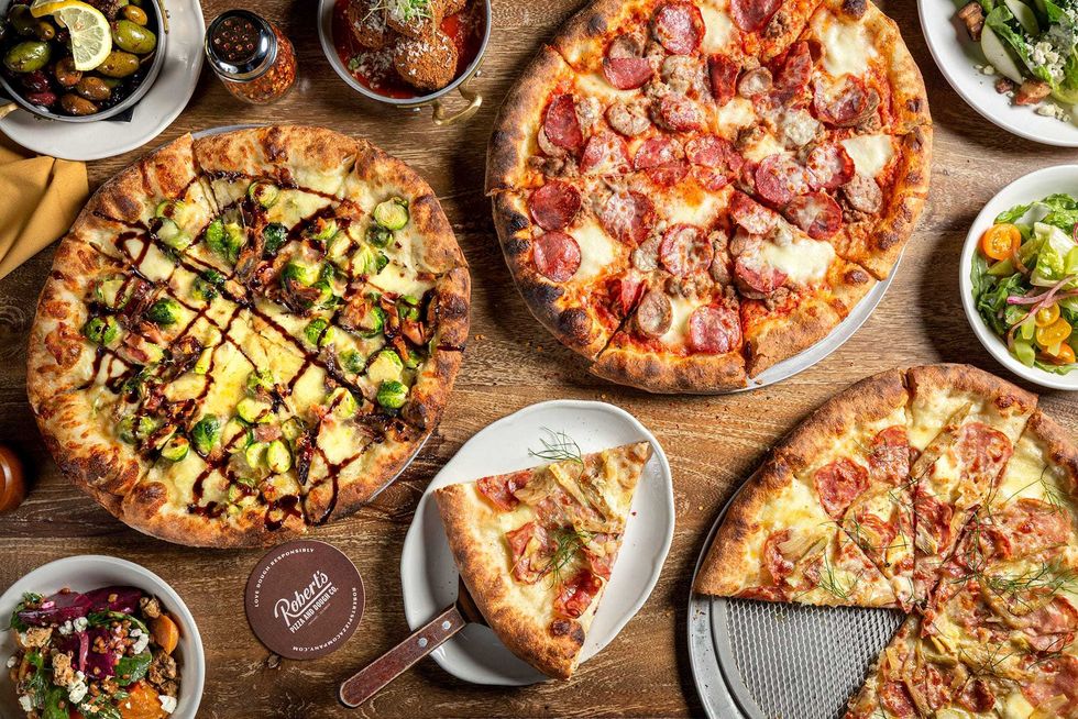 Pizza group shot