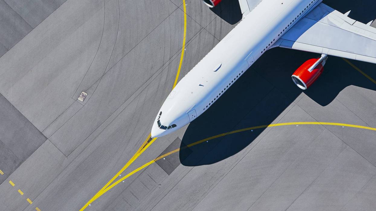 plane on runway