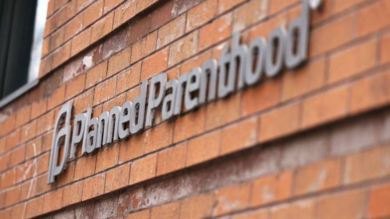 Planned Parenthood signage is seen in the Financial District neighborhood of Manhattan on April 16, 2021 in New York City.