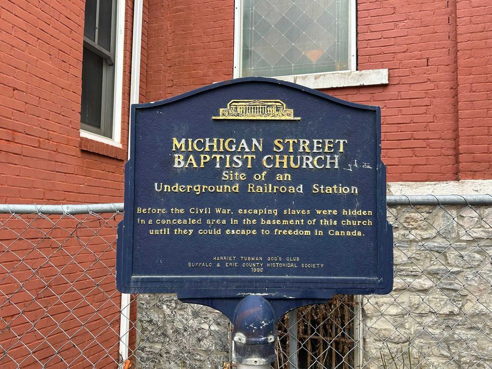 Plaque at Michigan Baptist Church