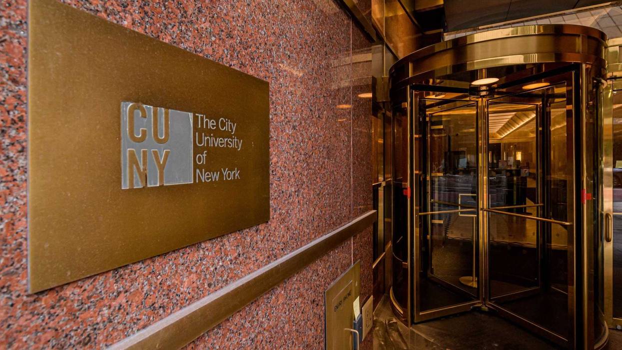 Plaque at the City University of New York (CUNY) Headquarters in New York City.