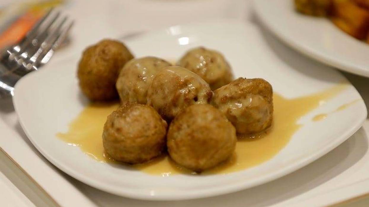 Plate of Swedish Meatballs