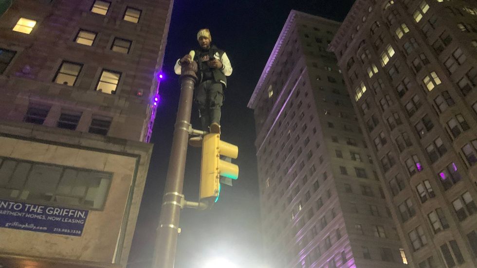 Pole climber, Jan. 26, 2025
