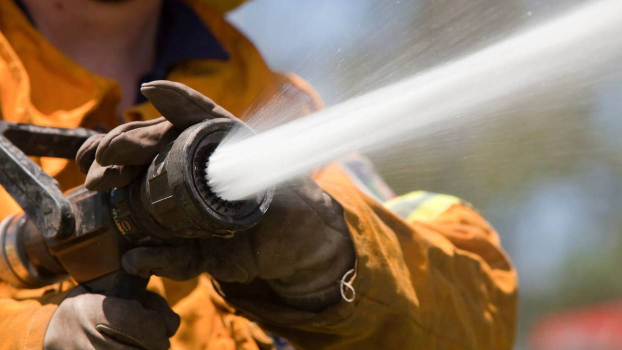 Police and firefighters in Macomb County have asked drivers to steer clear of the area as they work to subdue the blaze Tuesday morning.
