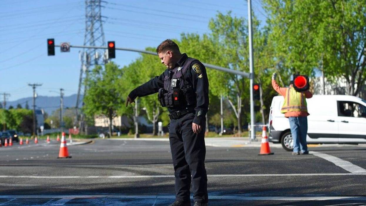 Police and road crews at scene of Sunnyvale crash