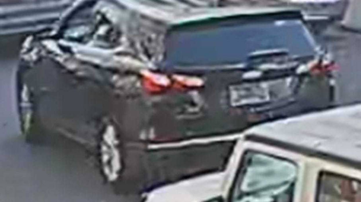 Police are searching for a black Chevy Equinox that fled the scene