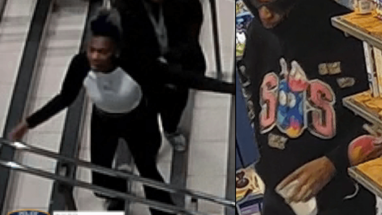 Police are searching for a man and woman who allegedly headbutted and punched a woman during an argument on a Queens subway train