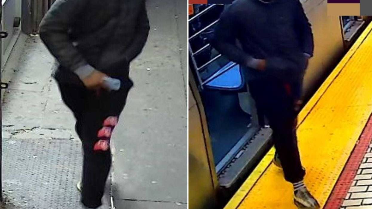 Police are searching for a man who allegedly whipped out a gun on a subway platform in Jamaica