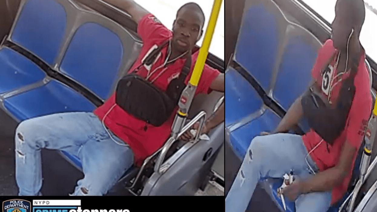 Police are searching for a suspect after a bus driver was stabbed in the hand aboard a B82 bus on Monday afternoon