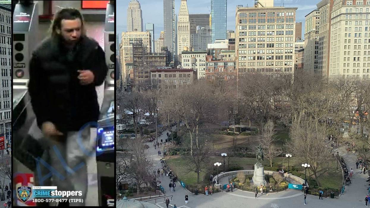 Police are searching for a suspect in a slashing in Union Square on Feb. 13, 2023