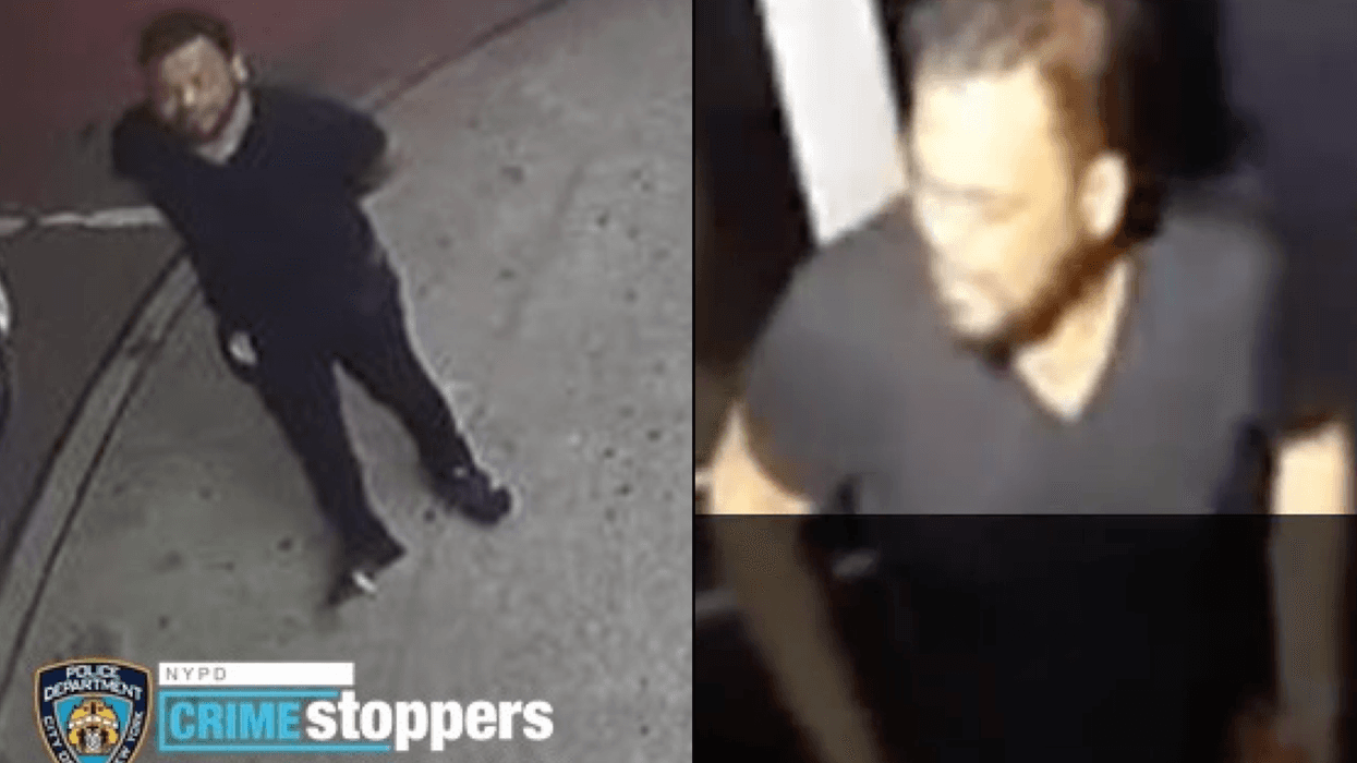 Police are searching for a suspect in a triple stabbing outside a Queens bar last weekend