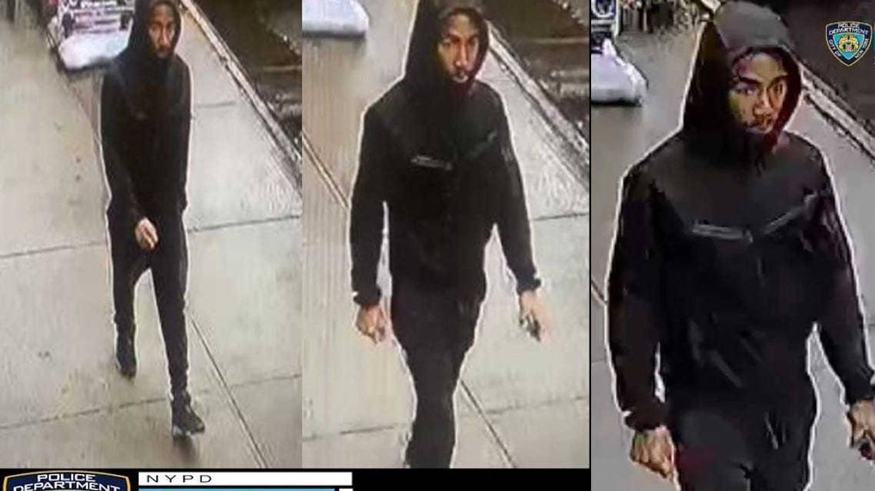 Police are searching for a suspect in an attempted rape and robbery at a Verizon store in East Harlem on May 12