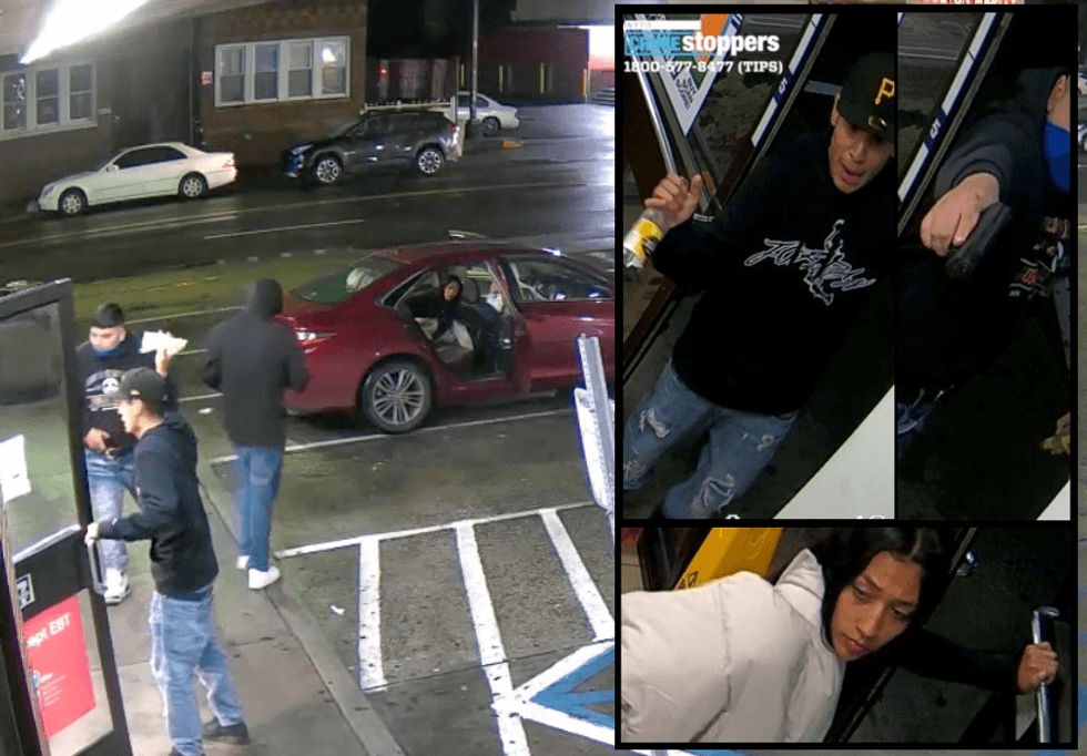 Police are searching for five suspects after $30 in Nesquik and Mike