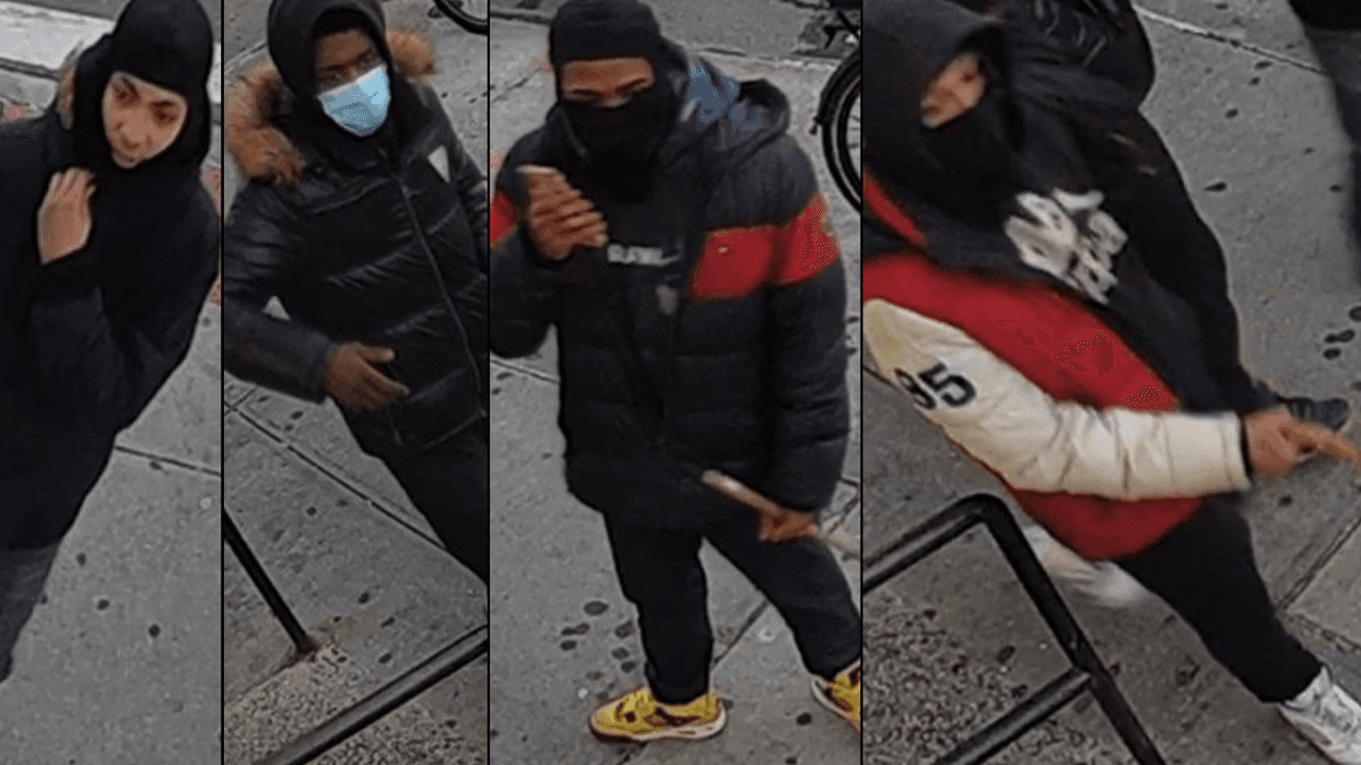 Police are searching for four male suspects after a teen boy was beaten, including with a stick and cane, on an Astoria street on Monday afternoon