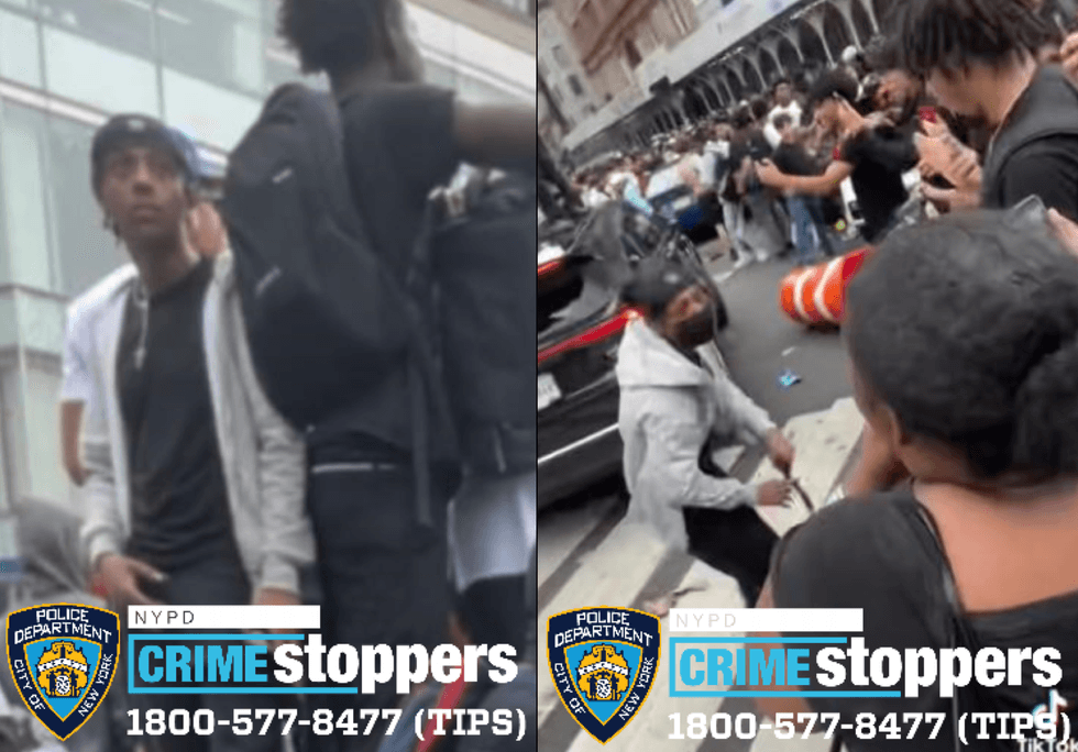 Police are searching for multiple suspects for destroying vehicles in the area of East 14th Street and Union Square East on Aug. 4