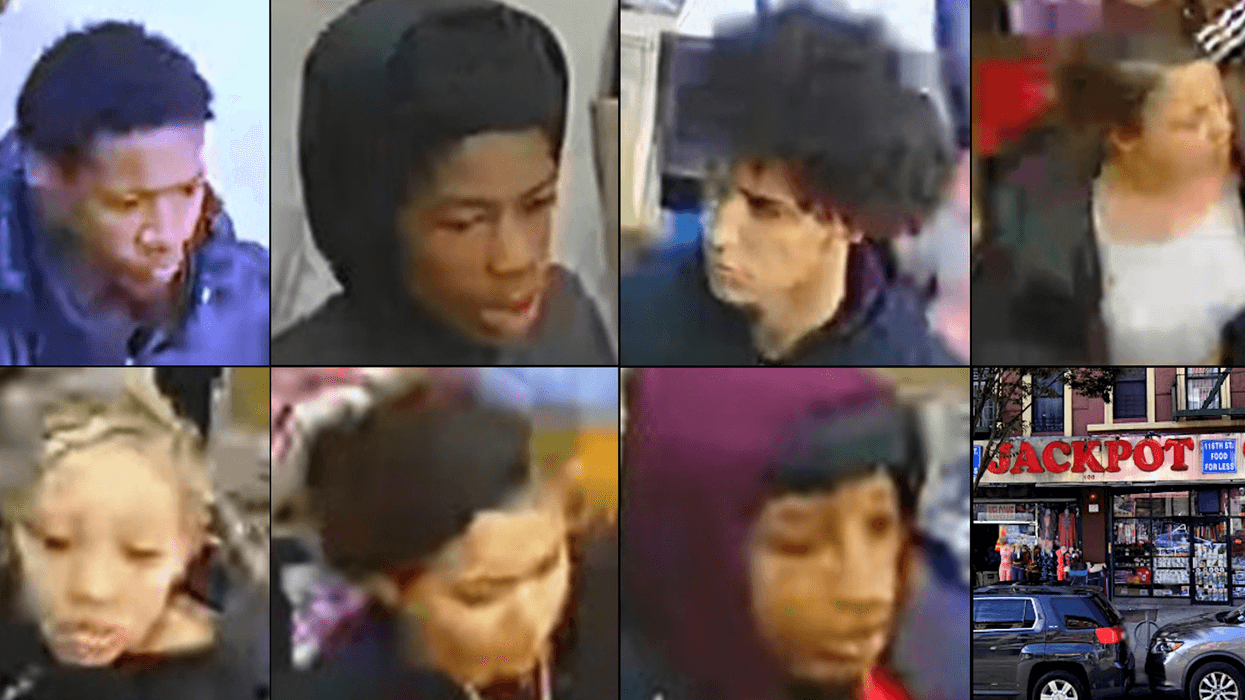 Police are searching for seven teens, including four males and three females, in a flash robbery at a dollar store in East Harlem this week