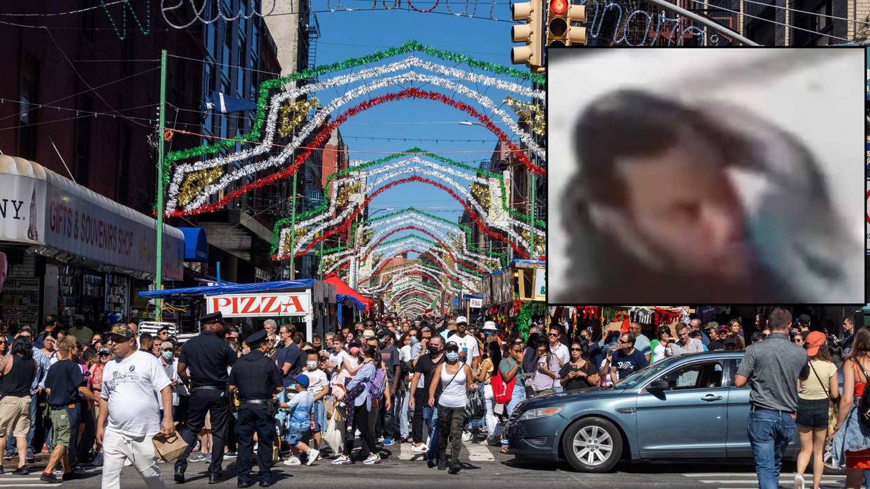 Police are searching for the suspect on the left in the Sept. 16 attack during Little Italy’s Feast of San Gennaro festival