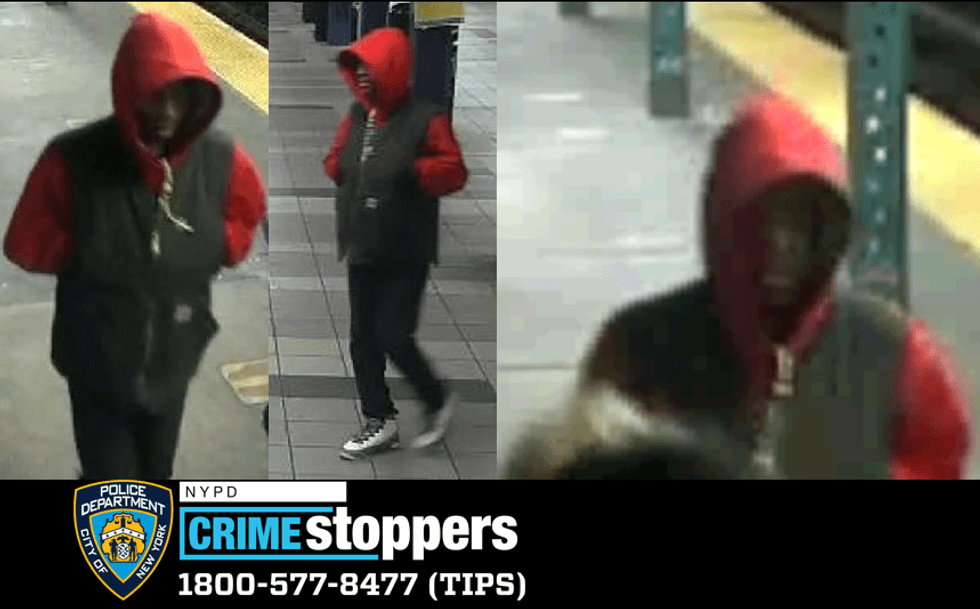 Police are searching for this man in an attack at the Queens Plaza station in Long Island City on Jan 10