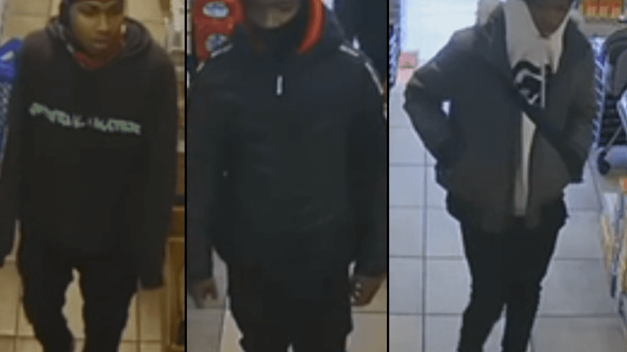Police are searching for three suspects in the attempted robbery