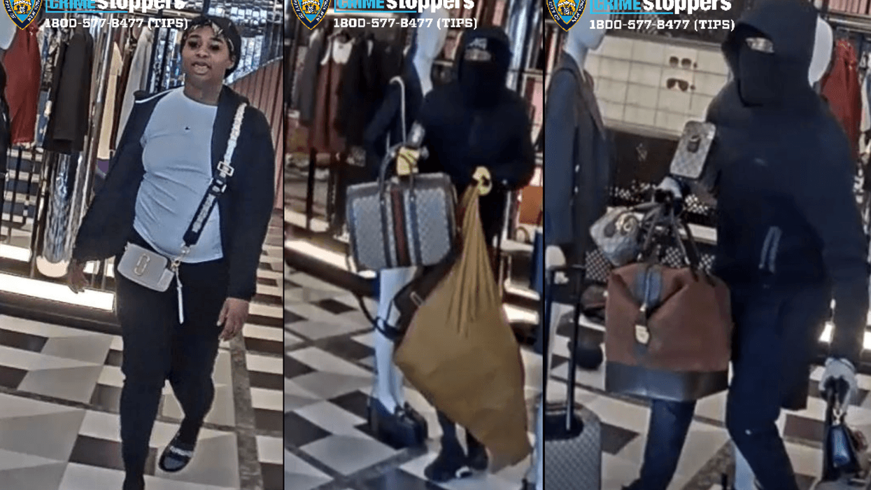 Police are searching for three suspects—two men and a woman—in Monday afternoon's robbery at the Gucci store in the Meatpacking District