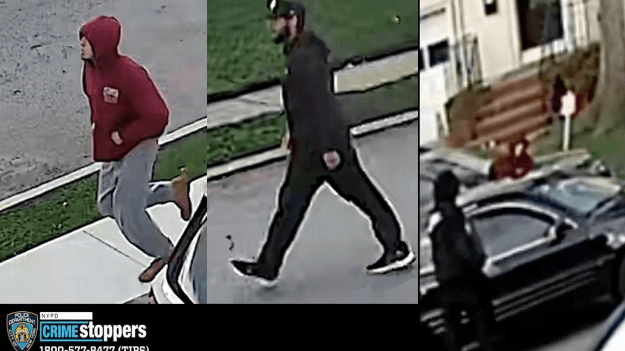 Police are searching for two male suspects who fled the scene